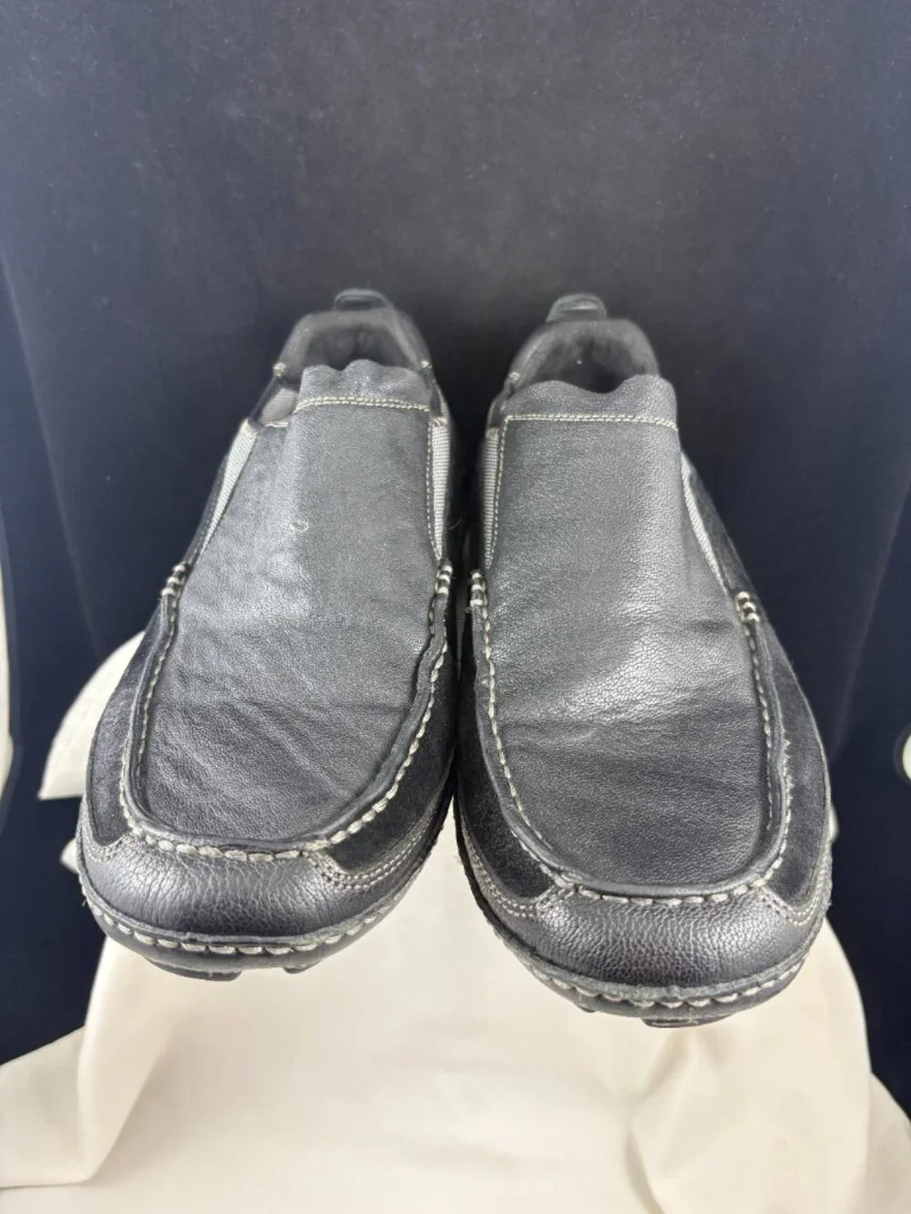 Cole Haan  Men’s Black Leather Suede Slip On Loafers Comfort Size 10 M
